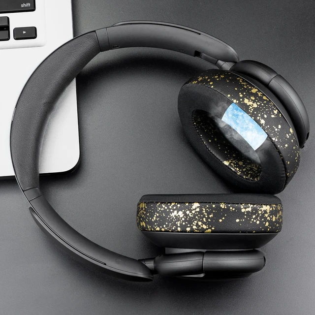 Alt view image 7 of 7 - Cooling Gel Earpads Replacement for Anker Soundcore Life Q30/Q30i/Q35 Headphones, Ear Pads Cushions with Ice Silk Fabric, High-Density Noise Isolation Foam - Black Gold