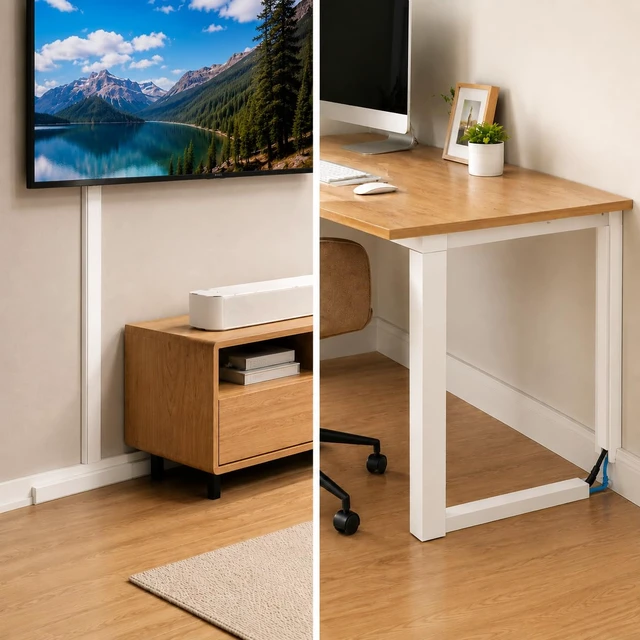 Alt view image 7 of 7 - 78" Silicone Cord Hider for Wall, Cable Raceway to Hide TV Wires & Cords Flexible Cable Raceway for 1 Cord, Self-Adhesive Wire Cover for Home Office Desk Cable Management, Safer for Kids & Pets