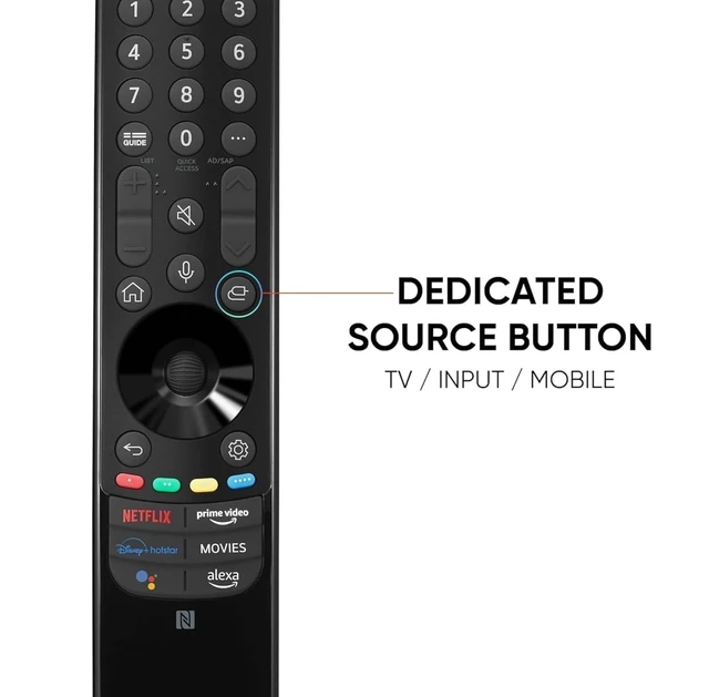 Alt view image 4 of 7 - OEM Replacement Voice Magic Remote Control for 2021 2022LG 4K UHD, OLED, NanoCell Smart TVs with Netflix Prime Disney+ Alexa Keys, Bluetooth Magic Remote with Voice, Scroll & Point Functions (MR22GN)
