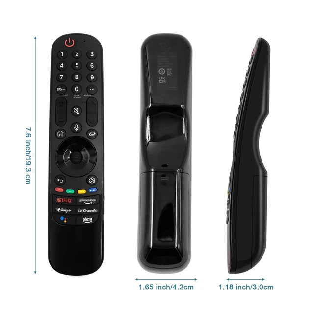 Alt view image 7 of 7 - OEM Replacement Voice Magic Remote Control for 2021 2022LG 4K UHD, OLED, NanoCell Smart TVs with Netflix Prime Disney+ Alexa Keys, Bluetooth Magic Remote with Voice, Scroll & Point Functions (MR22GN)