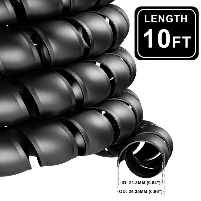 Alt view image 2 of 6 - Hydraulic Hose Protector, 3/4" OD x 10' Length Spiral Wrap