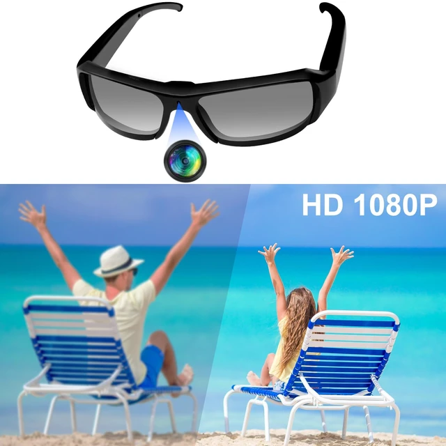 Alt view image 4 of 7 - Camera Glasses Action Camera HD 1080P Smart Glasses Video Camera Wearable Sunglasses Sport Camera mit 16GB Micro SD Card for Driving, Fishing and Hiking/Outdoor Activities