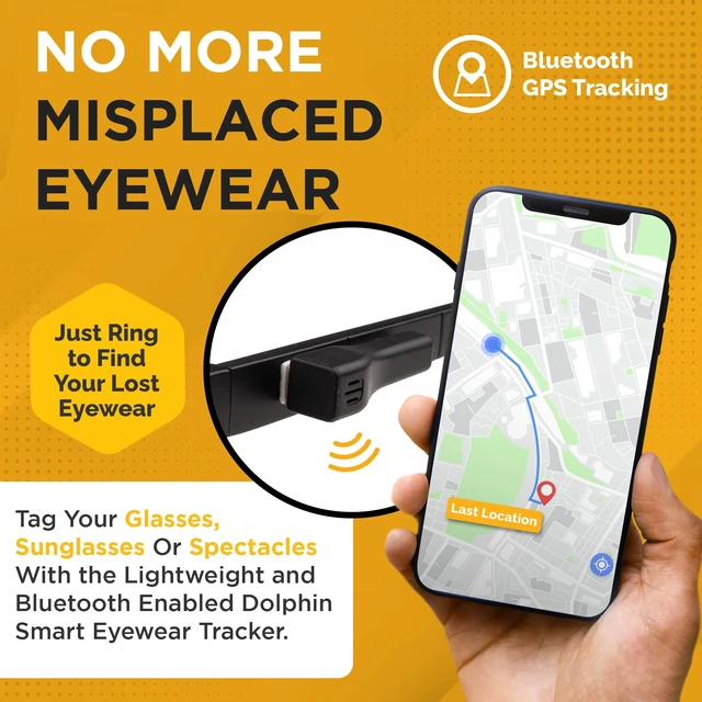 Alt view image 6 of 7 - Specs Finder for Android Dolphin Eyewear Finder Glasses Tracker Compatible with Android and Apple iOS Prevents Loss with configurable Seperation Alarm Compact Rechargeable Battery