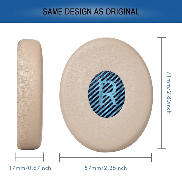 Alt view image 3 of 7 - Ear Pads Replacement for Bose On-Ear 2 Headphones, Ear Cushion for Bose OE2 OE2i / SoundTrue On-Ear/SoundLink On-Ear Headset, Durable & Longer Lasting (Khaki)