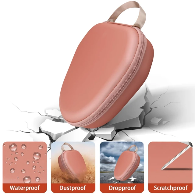 Alt view image 7 of 7 - Hard Case for Apple AirPods Max 2/AirPods Max Wireless Headphones Travel Storage Bag, Portable Carrying Box, Hard Protective Case Is Specifically Designed for Apple Airpods Max, Orange Case