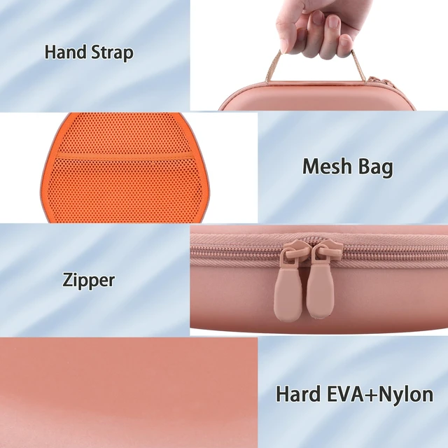 Alt view image 5 of 7 - Hard Case for Apple AirPods Max 2/AirPods Max Wireless Headphones Travel Storage Bag, Portable Carrying Box, Hard Protective Case Is Specifically Designed for Apple Airpods Max, Orange Case