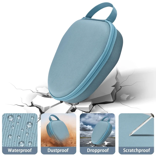 Alt view image 6 of 7 - Hard Case for Apple AirPods Max 2/AirPods Max Wireless Headphones Travel Storage Bag, Portable Carrying Box, Hard Protective Case Is Specifically Designed for Apple Airpods Max, Light Blue