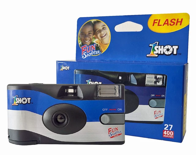 Alt view image 2 of 7 - Disposable Camera 35mm One-Time-Use Camera Single Use Camera with Flash ASA/ISO 400 Color Film 27 Exposures Film Camera Disposable for Party, Wedding, Travel 2-Pack