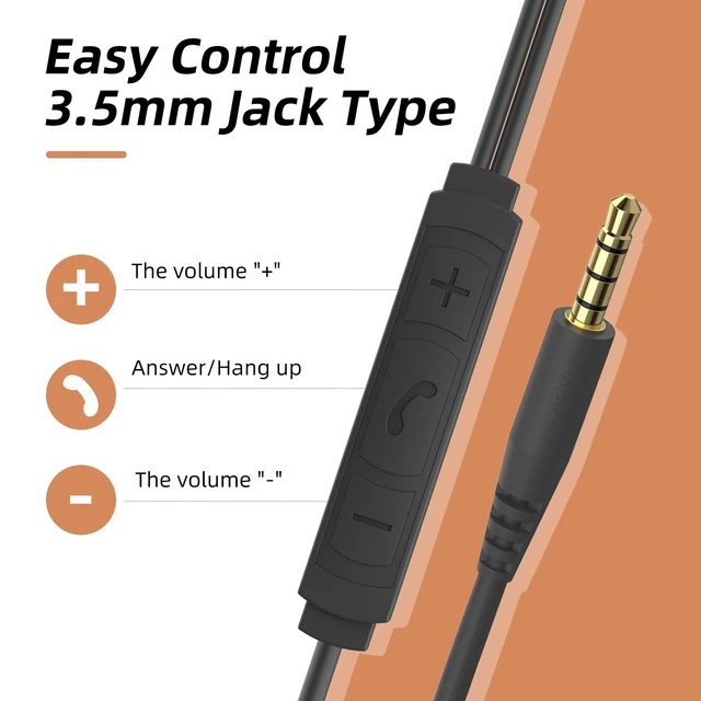 Alt view image 3 of 7 - Air Tube Headphones Air Tube Headset Over the Ear Headphones Wired Airtube Headset with 3.5mm Jack - Black
