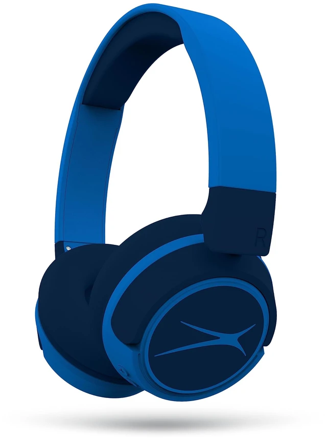 Main image of Kid Safe 2-in-1 Wireless Bluetooth Headphones - Crystal Clear Sound, Safe Volume Limiting, Foldable Design - Enjoy Audio and Protect Your Child's Hearing (Knight Blue)