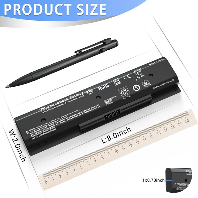Alt view image 6 of 7 - PI06 PI09 Battery for HP Envy Pavilion 14-E000 15-E000 17-E000 Replaces 710416-001 710417-001 HSTNN-LB40 HSTNN-UB4N HSTNN-YB40, Fits 15t-e000 15z-e000 17-E100 17Z-E100