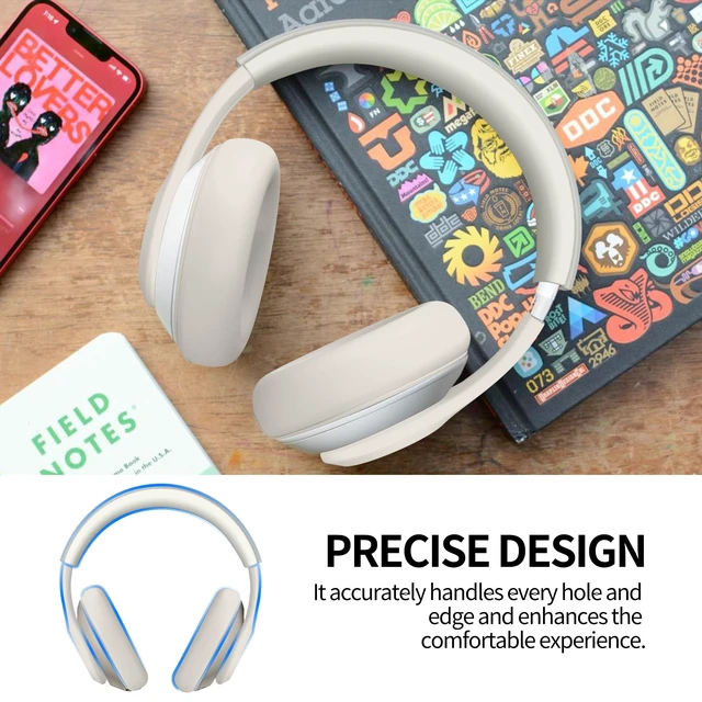 Alt view image 5 of 6 - 3 in 1 Silicone Case for Beats Studio Pro, Anti-Scratch Ear Pad Case/Shell Cover/Headband Covers for Beats Studio Pro, Accessories Soft Silicone Skin Protector (Apricot)