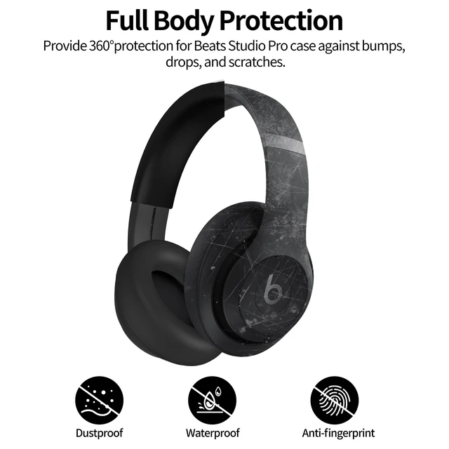 Alt view image 3 of 7 - 3 in 1 Silicone Case for Beats Studio Pro, Anti-Scratch Ear Pad Case/Shell Cover/Headband Covers for Beats Studio Pro, Soft Silicone Skin Protector Accessories (Black)