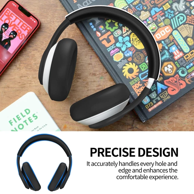 Alt view image 6 of 7 - 3 in 1 Silicone Case for Beats Studio Pro, Anti-Scratch Ear Pad Case/Shell Cover/Headband Covers for Beats Studio Pro, Soft Silicone Skin Protector Accessories (Black)