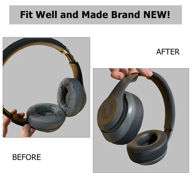 Alt view image 4 of 7 - Replacement Ear Pads Cover, Earpads Cushions Compatible with Beats Studio 2 and Studio 3 Over Ear Headphones 1 Pair (Titanium)
