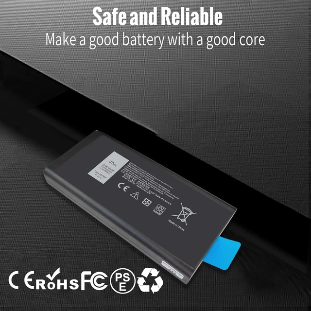 Alt view image 5 of 7 - CJ2K1 X8VWF 97Wh Laptop Battery for Dell Latitude 14 Rugged 5404 5414 E5404 Extreme 7404 7414 E7404 Series P45G P45G002 P46G P46G001 P46G002 DKNKD 5XT3V VCWGN XN4KN XRJDF YGV51 4XKN5 453-BBBE 453-BBBD
