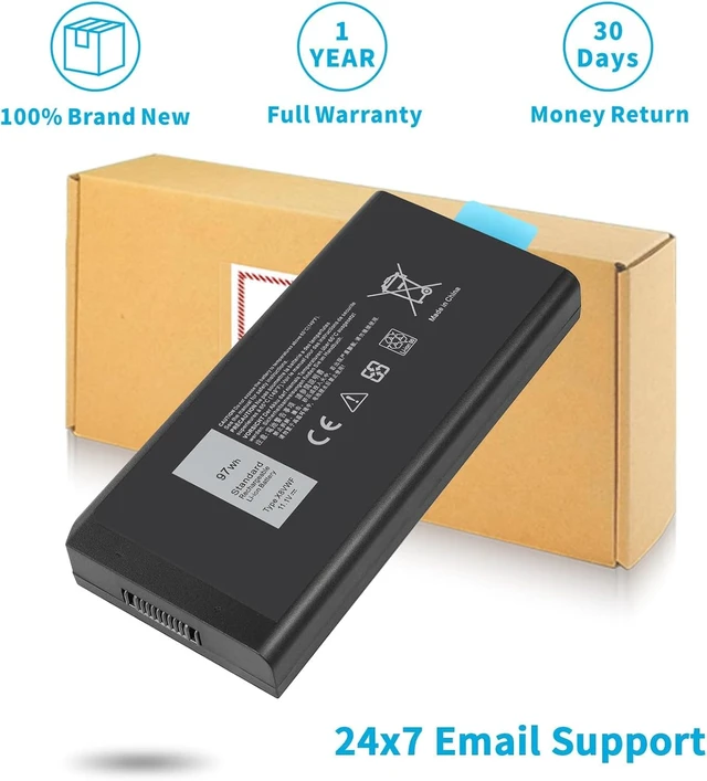 Alt view image 6 of 7 - CJ2K1 X8VWF 97Wh Laptop Battery for Dell Latitude 14 Rugged 5404 5414 E5404 Extreme 7404 7414 E7404 Series P45G P45G002 P46G P46G001 P46G002 DKNKD 5XT3V VCWGN XN4KN XRJDF YGV51 4XKN5 453-BBBE 453-BBBD