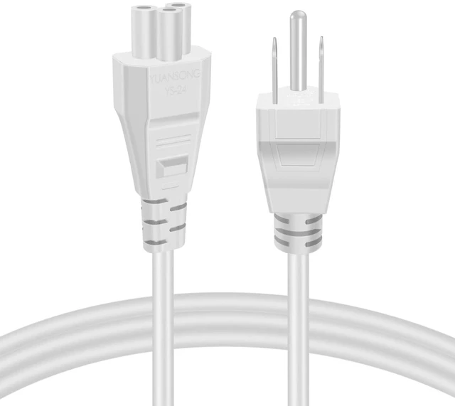 Alt view image 5 of 6 - 3 Prong AC Laptop Power Cord, IEC C5 to NEMA 5-15P, 12FT Cable Mickey Mouse-Style Replacement Cable for Laptop Power Adapters with a 3-Slot Iec C5 Inlet