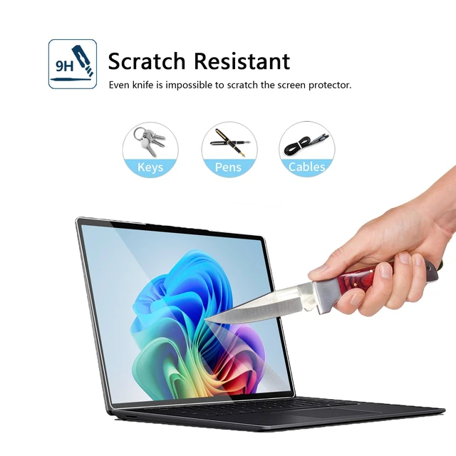 Alt view image 3 of 7 - ArmorShield Screen Protector for Surface Laptop 8/7 15" 9H Tempered Glass, Reinforced Protection, HD Clarity, Case Friendly Fit, Easy Alignment Install