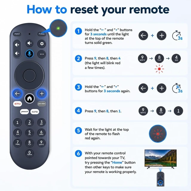 Alt view image 7 of 7 - New PR1 Replacement for Element Xumo TV Stream Box Voice Remote Control, Compatible with Element 4K UHD HDR Xumo TV E500AC65C E500AC43C E500AC55C E500AC50C E500AE98C E300AE24C E550AE55C E550AE75C