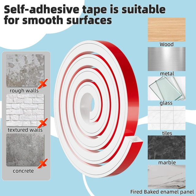 Alt view image 7 of 7 - 78" Silicone Cord Cover for Wires on Wall, Cord Hider for Wall Mounted TV Flexible, Fits 1 Cord Up to 0.35" Diameter, Self Adhesive Cable Hider, Hides Wall Wires, Safer for Kids & Pets, White