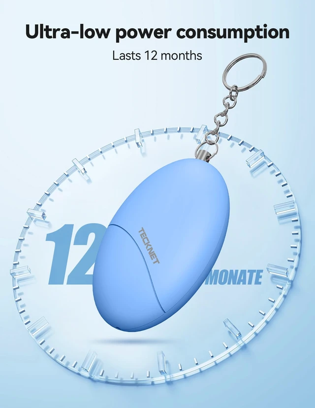 Alt view image 5 of 7 - Personal Safety Alarm Keychain 140dB Travel Safe Waterproof IP44 Waterproof, Travel-safe, Personal Alarm Loud Siren Safety Keychain for women, girls, kids & elderly, 2-pack