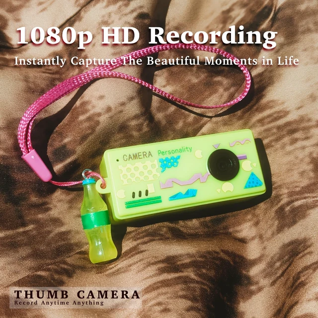 Alt view image 2 of 7 - Mini Keychain Digital Camera, Bag Charm, for Travel, Kids, Gifts (Green) 32GB Card, Small Vintage 1080P Video Camera, Portable Tiny Camera, for Beginners Teens and Adults