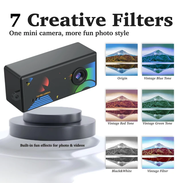 Alt view image 5 of 7 - Mini Keychain Digital Camera, Black Bag Charm, For Travel, Teens, Gifts