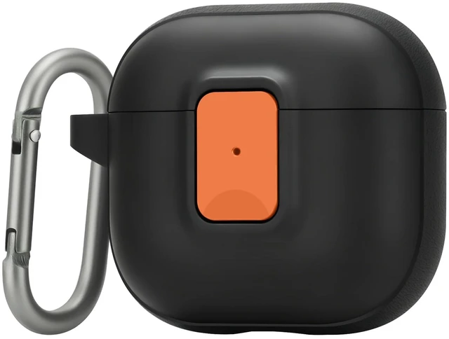 Main image of for AirPods 5/4 Case with Drop-Proof Lock Design (Black/Orange) Anti-Scratch Shockproof Slim Protective Cover Compatible with AirPods 5 Case (2026)/AirPods 4 Case (2024)