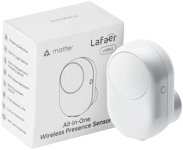 Main image of 5-in-1 Presence Sensor LWR02, PIR + mmWave Radar, Matter Over Thread Dual precise sensing, less false trigger, IPX3 splash-proof, long battery life, wide smart home compatibility
