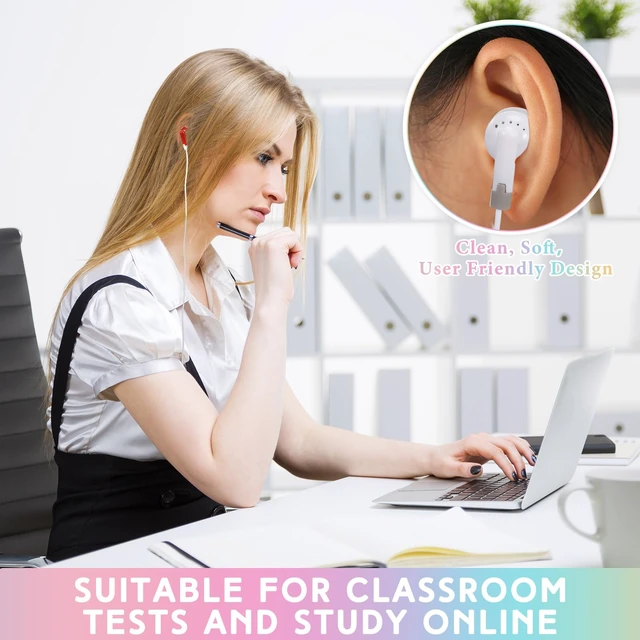 Alt view image 4 of 6 - 50 Pack Earbuds Wired Bulk for Classroom 3.5mm Jack, Multicolor Earphone Earbuds with Wire Bulk Individually Bagged Wired in Ear Buds Back to School Supplies for Students Testing Office