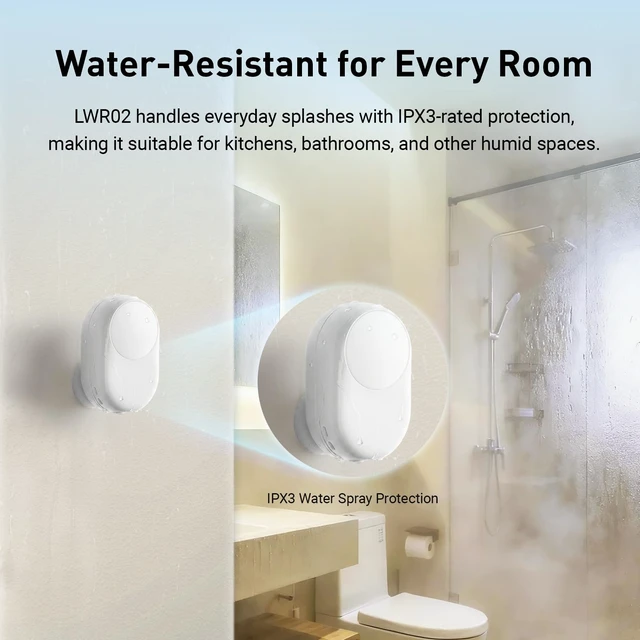 Alt view image 6 of 7 - 5-in-1 Presence Sensor LWR02, PIR + mmWave Radar, Matter Over Thread Dual precise sensing, less false trigger, IPX3 splash-proof, long battery life, wide smart home compatibility