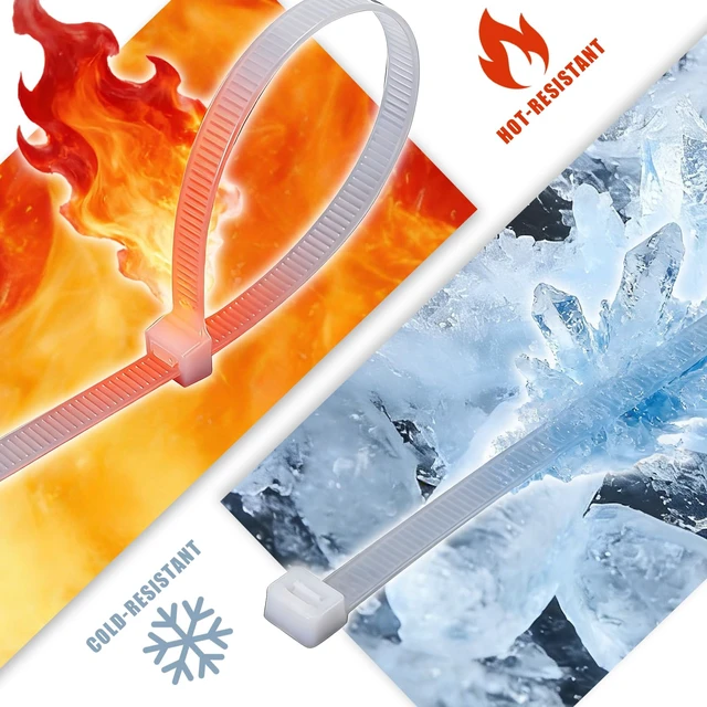 Alt view image 4 of 7 - 2000 Pack Zip Ties Clear Assorted Sizes 4+6+8+12 Inch Cable ties Small White Cable Ties Standard Nylon Wire Ties Assorted Pack for Home, Garden, Garage and Outdoor Cable Management