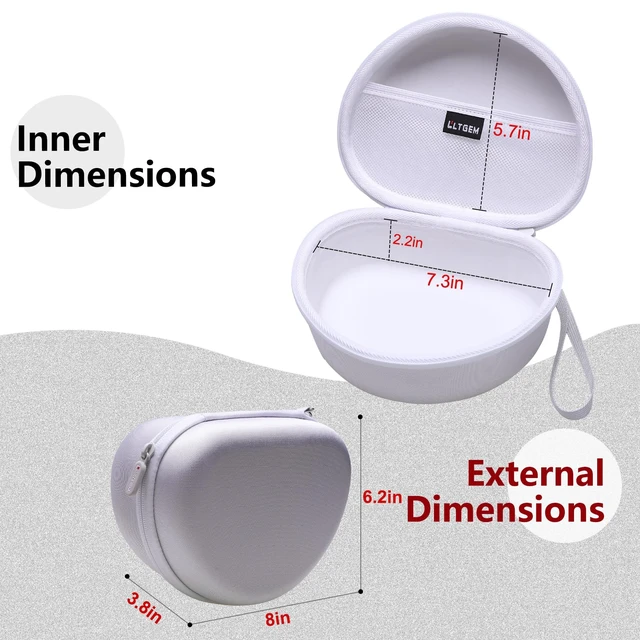 Alt view image 2 of 7 - Case for Raycon The Everyday/Raycon Fitness Over Ear Headphones White Hard Carrying Travel Case for Raycon The Everyday/Raycon Fitness Over Ear Headphones