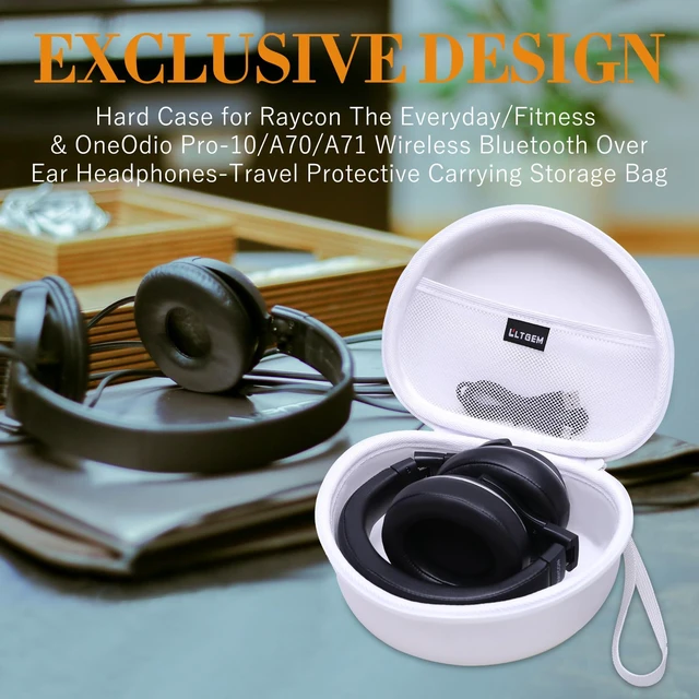 Alt view image 7 of 7 - Case for Raycon The Everyday/Raycon Fitness Over Ear Headphones White Hard Carrying Travel Case for Raycon The Everyday/Raycon Fitness Over Ear Headphones
