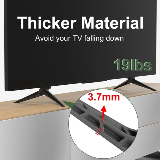 Alt view image 4 of 7 - TV Legs for Vizio V505-J09 Tailored for Vizio Models Listed, Not for Other Models, Easy to Install, for Vizio TV Feet Replacement with Screws & Instructions, Successful Installation in 5 Minutes