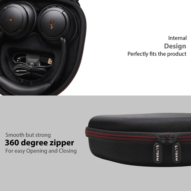 Alt view image 5 of 7 - Case for SteelSeries Arctis Nova 7X/7 Wireless Gaming Headset Hard Carrying Travel Case for SteelSeries Arctis Nova 7X/7 Wireless Gaming Headset