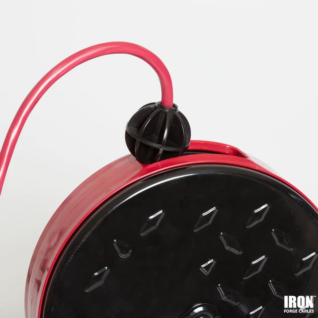 Alt view image 2 of 7 - Extension Cord Reel, 30 Ft, 3 Outlets - Red 16/3 Cable, Retractable Reel, 3 Grounded Outlets, Red - For Garage, Shop & Job Sites