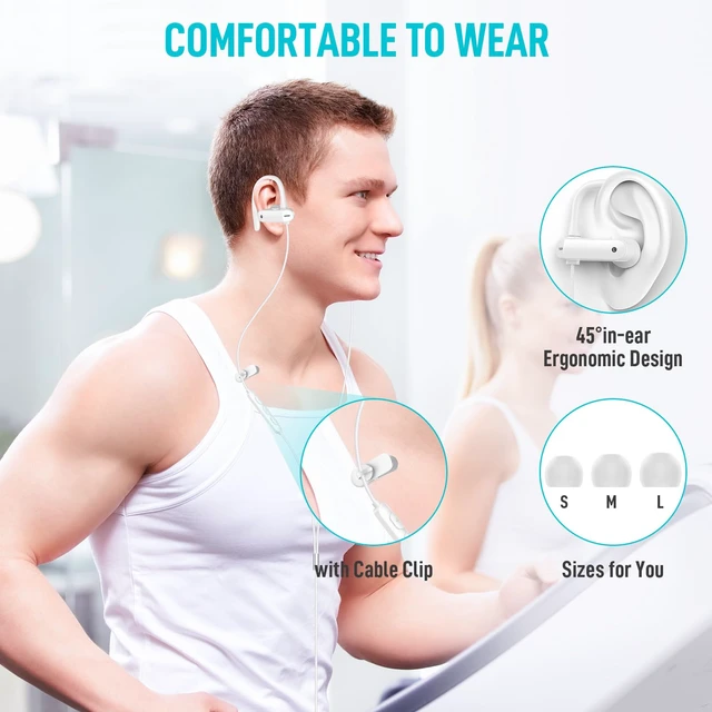 Alt view image 4 of 7 - USB C Headphones Over Ear Hook for iPhone 17 16 15 18 Pro Max Duo Plus Wrap Around Ear Bud with Mic Type C Earphone Running Sport Wired Earbuds for Samsung S26 S25 S24 Ultra S23 S22/Pixel 11 White