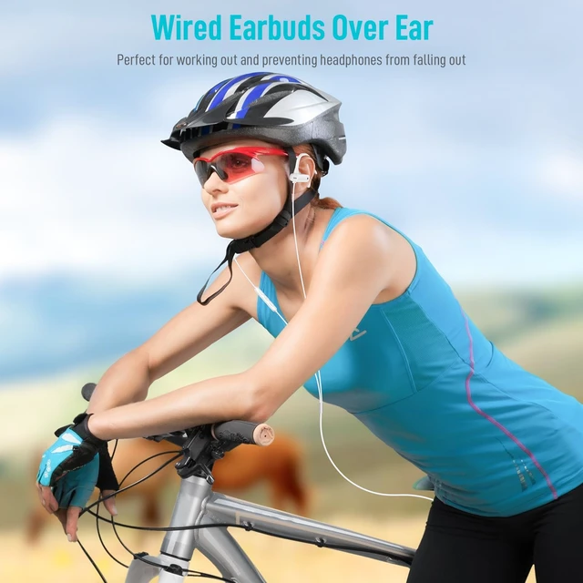Alt view image 7 of 7 - USB C Headphones Over Ear Hook for iPhone 17 16 15 18 Pro Max Duo Plus Wrap Around Ear Bud with Mic Type C Earphone Running Sport Wired Earbuds for Samsung S26 S25 S24 Ultra S23 S22/Pixel 11 White