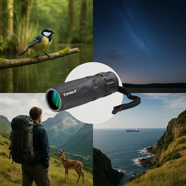 Alt view image 2 of 7 - Blackhawk Waterproof Monocular Compact, Fogproof, Multi-Coated Optics, Slip-Resistant Grip for Birding, Hiking, Sports, Concerts & Outdoor Use