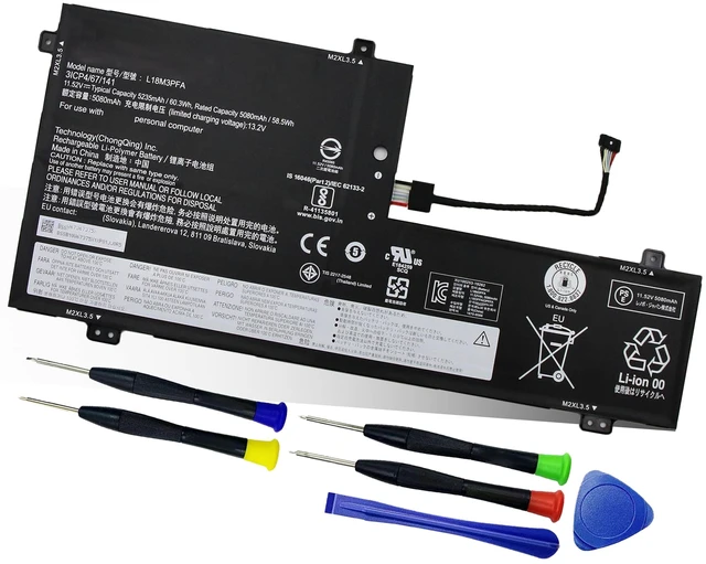 Main image of L18M3PFA L18D3PF2 Battery for Lenovo Yoga C740-15IML C740-15 for C740-15IML-81TD 81TD0040GE 81TD003YGE 81TD004GGE Series Notebook 5B10T83740 5B10W67258- 60.3Wh 3-Cell