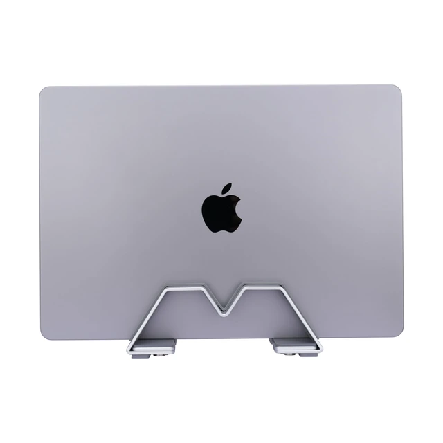 Alt view image 4 of 5 - Adjustable Vertical Laptop Stand - Aluminum, Universal Fit for All Laptops (10-30mm Thickness) - Fashion Design, Adjustable Width, Anti-Slip & Scratch-Resistant, Patented Design