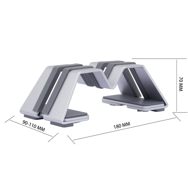 Alt view image 5 of 5 - Adjustable Vertical Laptop Stand - Aluminum, Universal Fit for All Laptops (10-30mm Thickness) - Fashion Design, Adjustable Width, Anti-Slip & Scratch-Resistant, Patented Design