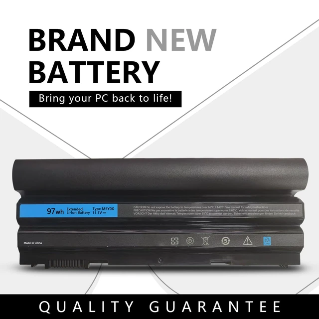 Alt view image 6 of 7 - 97Wh M5Y0X 9-Cell Laptop Battery for Dell Latitude E6420 E6430 E6440 E6520 E6530 E6540 E5420 E5430 E5520 E5530 Inspiron 4420 5420 5425 7420 7520 N4420 N4720 N5420 M421R M521R 2P2MJ NHXVW 71R31