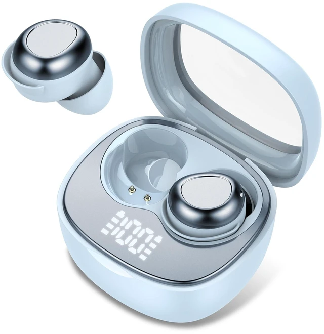 Main image of Wireless Earbuds, ENC 40dB Noise Cancelling Headphones, 45H Playtime, Bluetooth 5.4, 10mm Drivers with 5 EQ, ENC Dual Mic, IPX7 Waterproof, Sleep Mode, Digital Battery Display Blue
