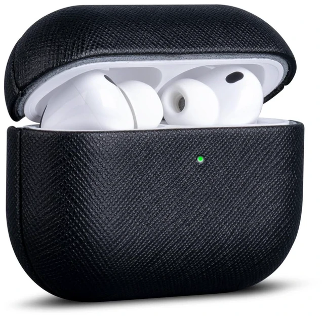 Main image of for AirPods Pro 3 Case Cover - AirPods Pro 3rd Generation Case Premium Vegan Leather, Fully-Wrapped Design, Supports Wireless Charging, Cross-Grain Texture - Black
