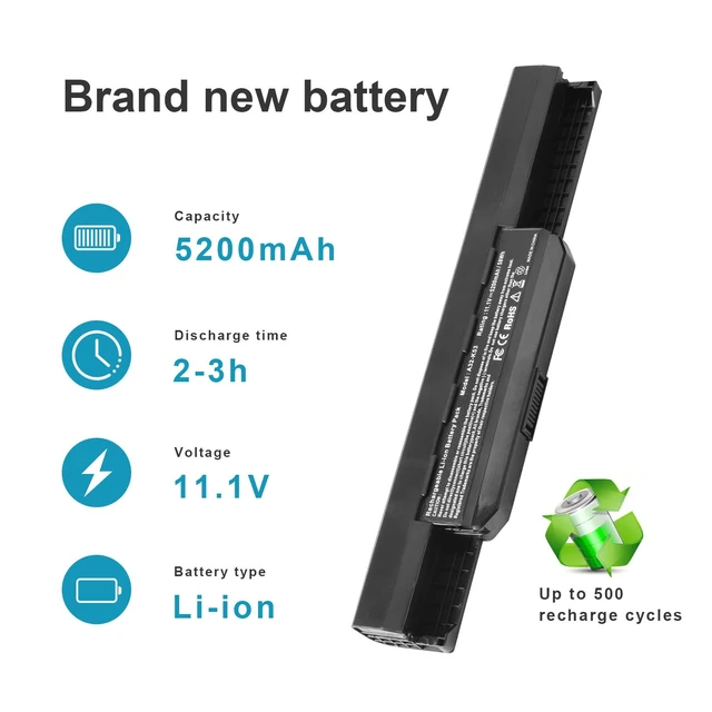 Alt view image 2 of 7 - Asus Laptop Battery A31-K53 A32-K53 A32-K53S A41-K53 A42-K53 10.8 5200mAh Replacement