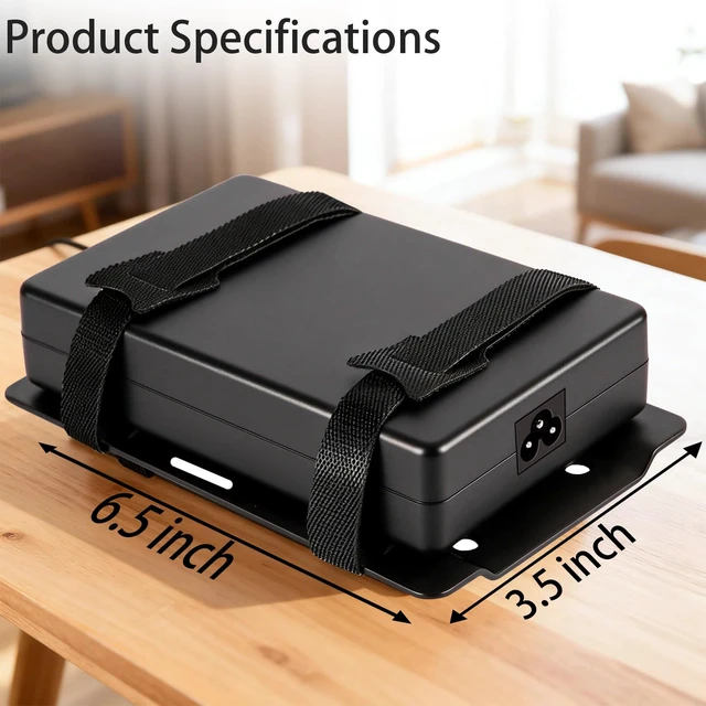 Alt view image 5 of 7 - Universal large Metal Laptop Charger Holder, Adjustable Under desk Power Brick Mount Organizer for Charging Bricks & Cables, Space Saving Power Adapters Mount for Laptop 100W or Higher Chargers