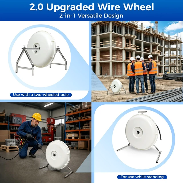 Alt view image 2 of 7 - 415D Wire Dispenser, Wire Spinner Kit for 250 Ft Coils Fits AC, NM Cable Durable, Lightweight for Electricians & Contractors